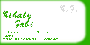 mihaly fabi business card